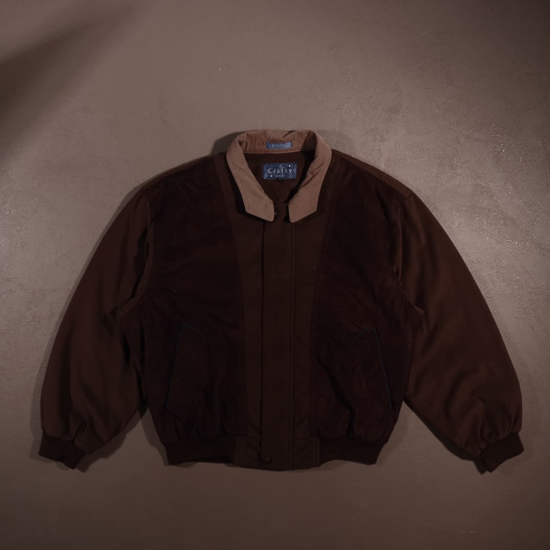 일본빈티지 벨벳 블루종 봄버자켓 상품이미지1