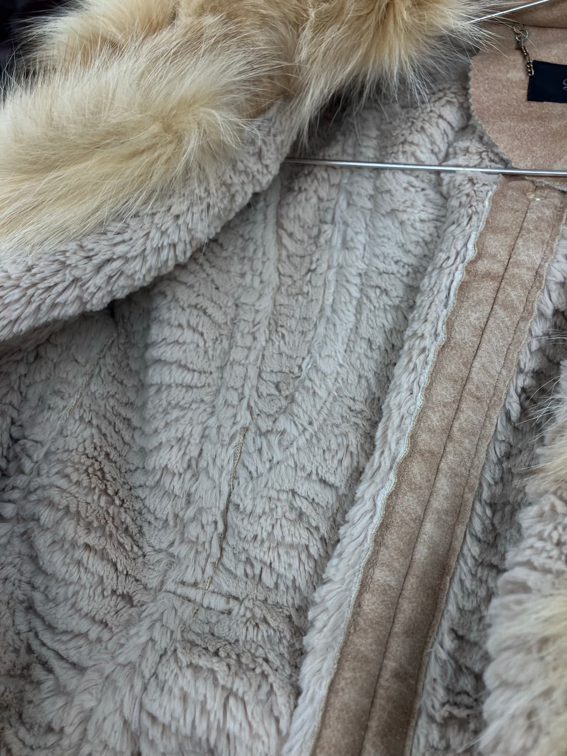 레더 트리밍 스웨이드 하프 무스탕 상품이미지7