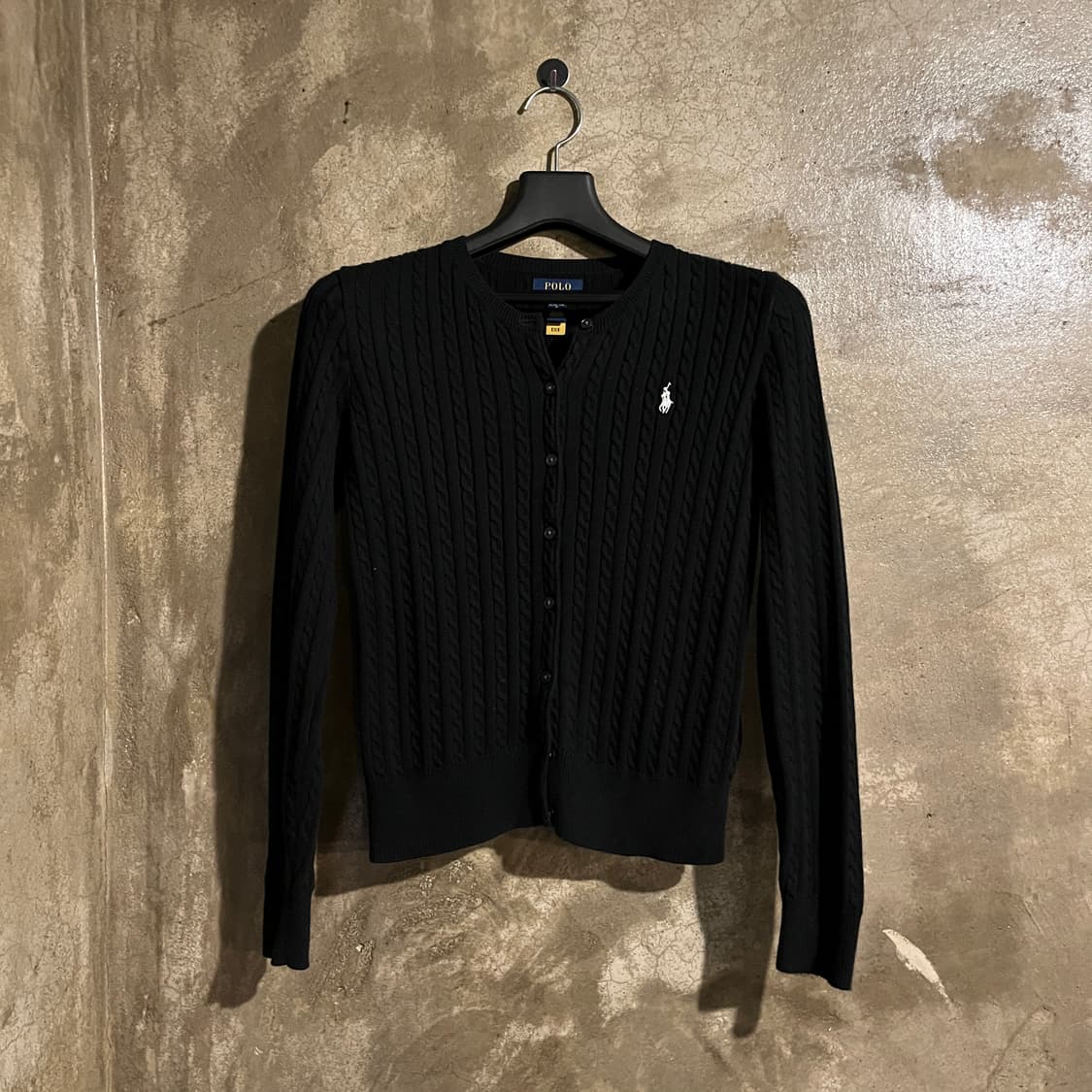 폴로랄프로렌 케이블 니트 가디건 블랙 상품이미지5