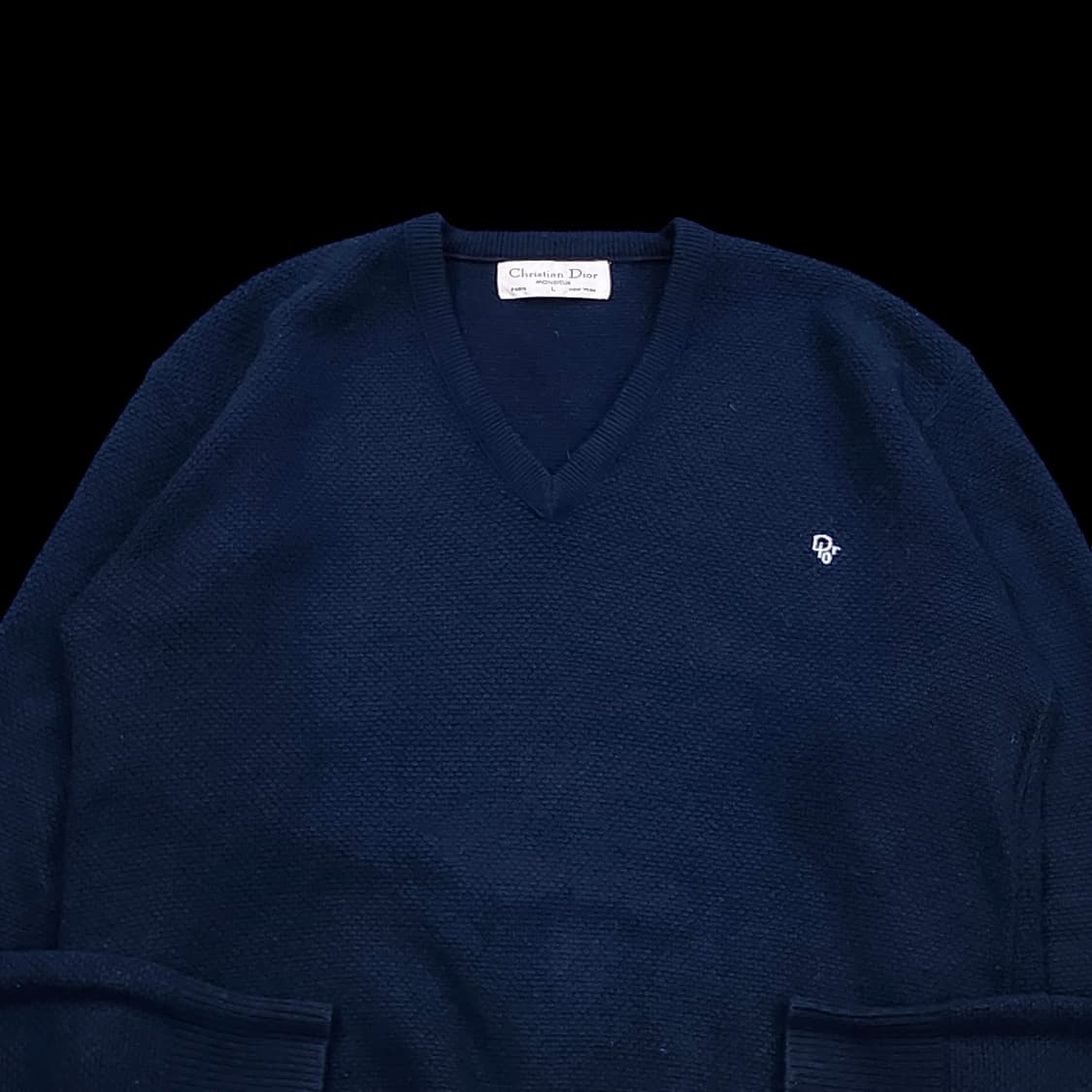 DIOR 크리스찬 디올 90s 빈티지 네이비 아크릴 니 상품이미지3