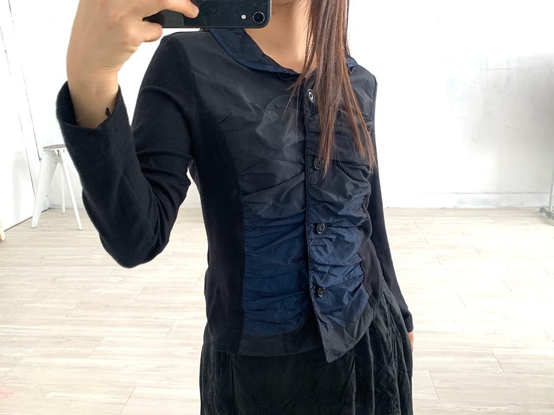 Black & Midnight Navy Ruched Jacket 상품이미지6