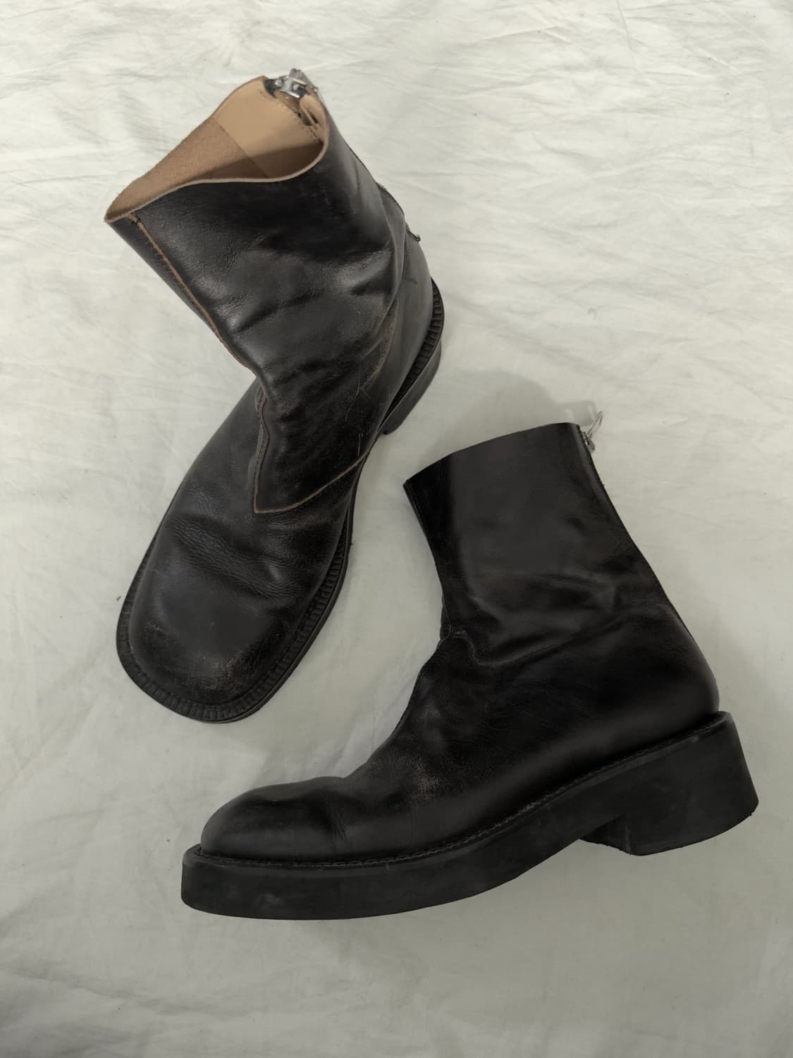 MM6 스퀘어토 백지퍼 부츠 상품이미지1