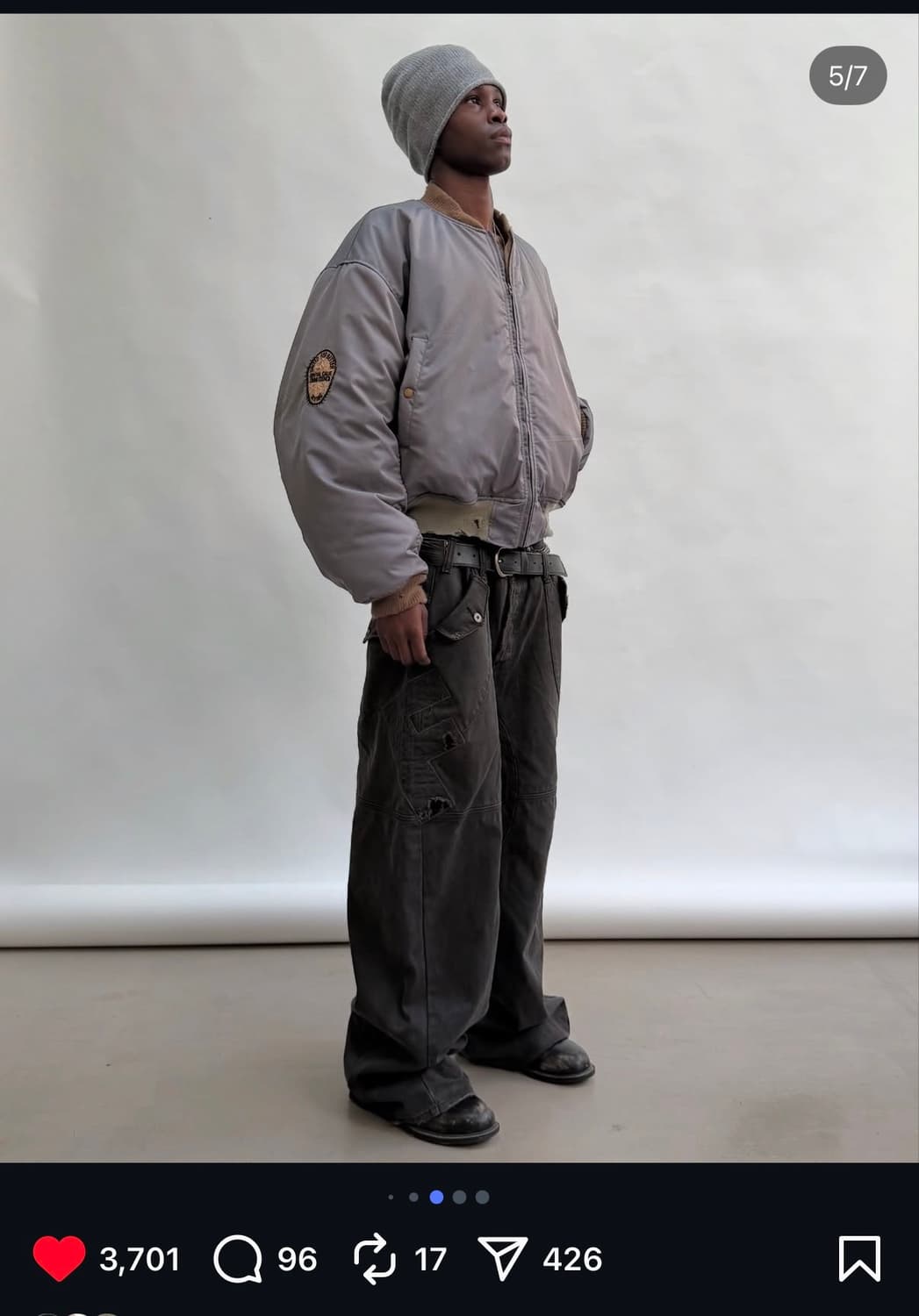 <S> no faith studios 리버시블 다이빙 봄버 자켓 상품이미지1