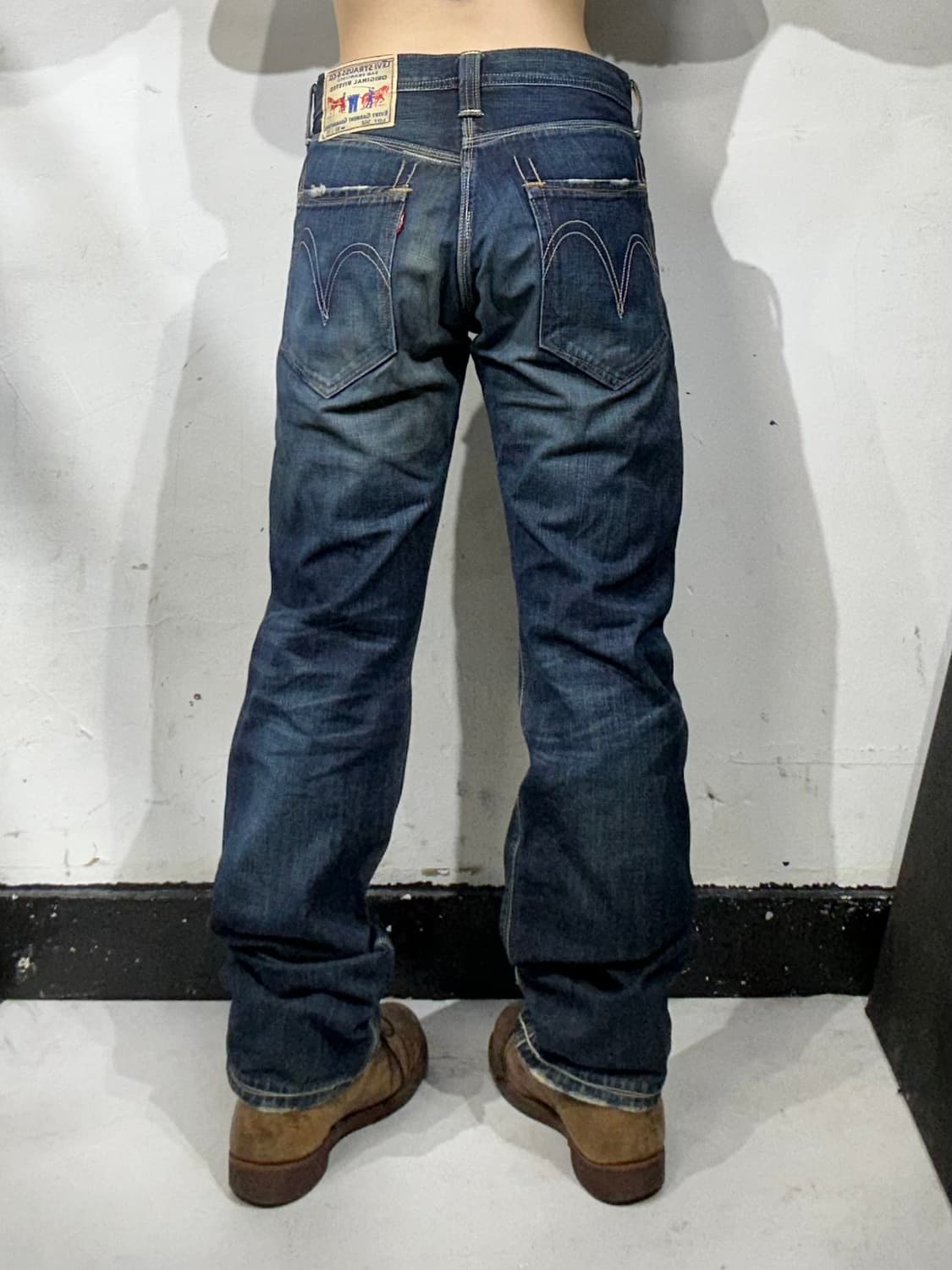 리바이스 진청 엔지니어드 워싱 데님 팬츠 30 상품이미지3