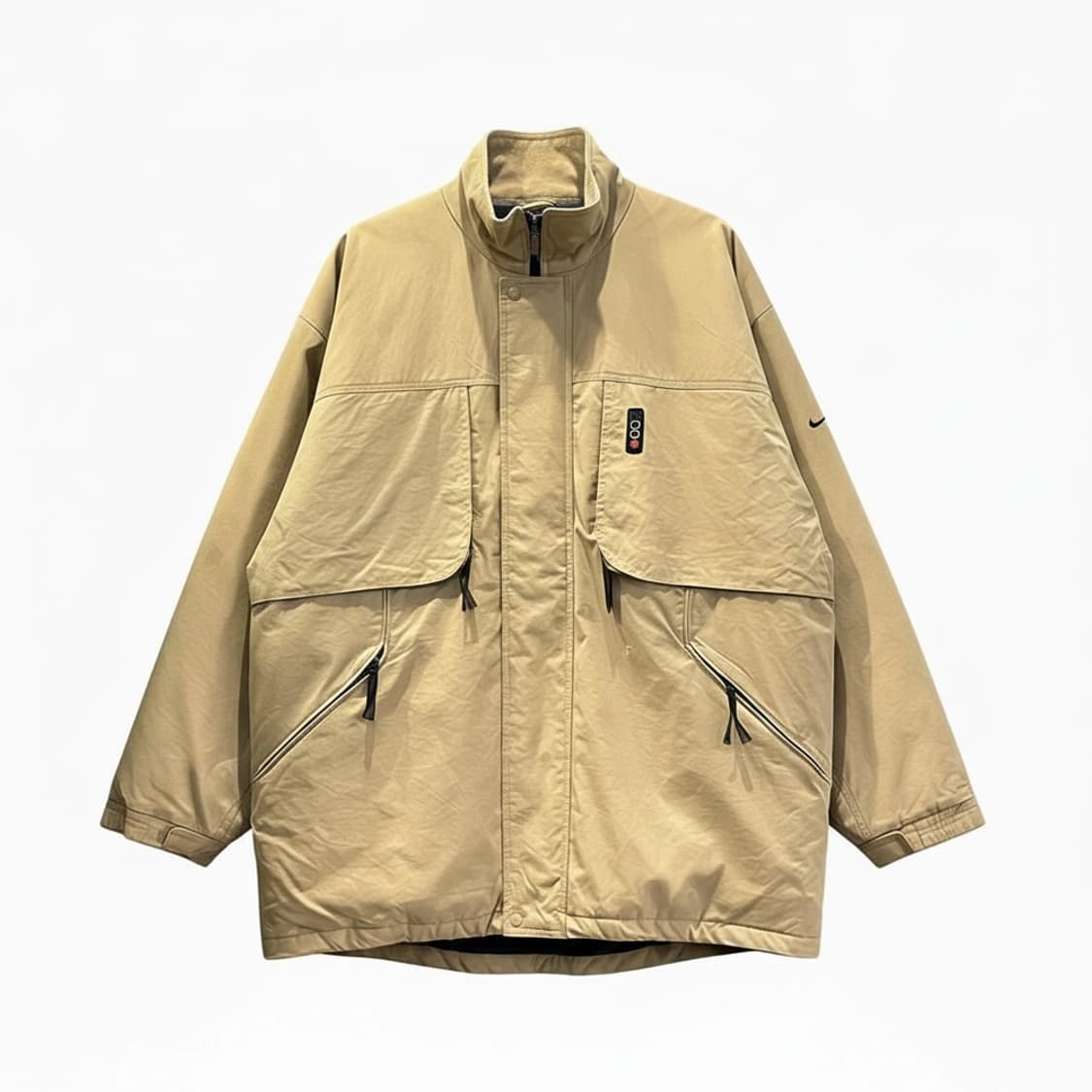 나이키 유틸리티 점퍼 4포켓 밑단 스트링 넥 후면 로고 디테일 베이지 상품이미지1