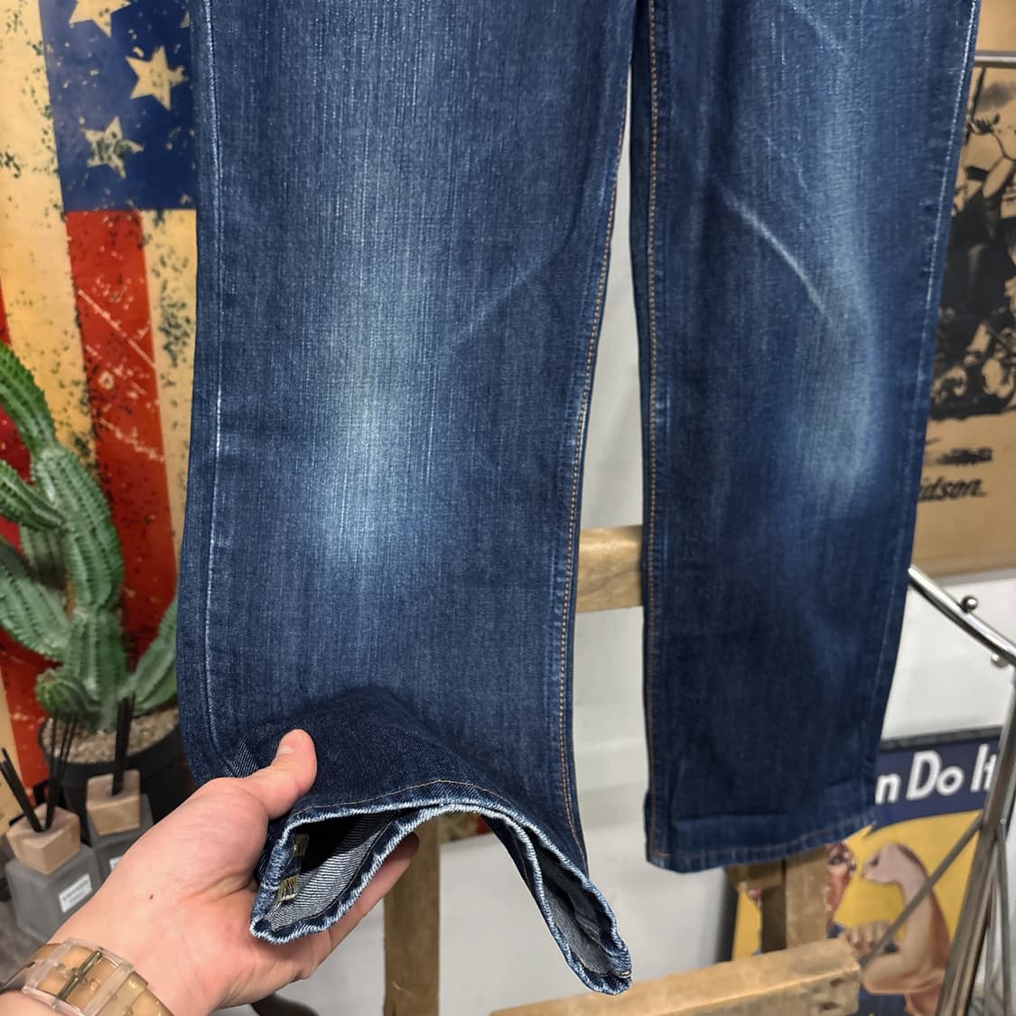 00s 리바이스 재팬 702 복각모델 와이드 스트레이트 데님팬츠 N666 상품이미지4