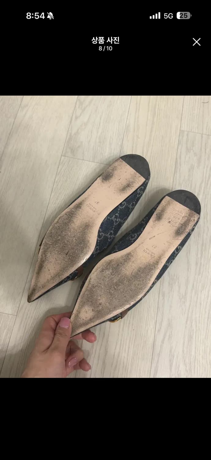 구찌 로고 데님 홀스빗 뮬 로퍼 상품이미지8