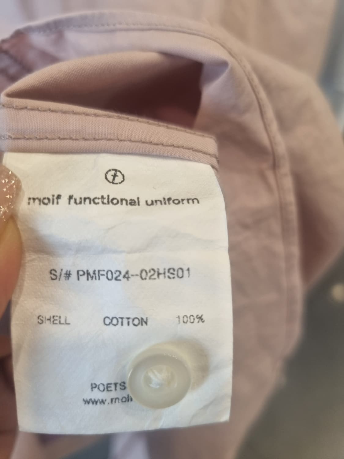 모이프 24ss 유니폼 하프셔츠 3 페일핑크 상품이미지3