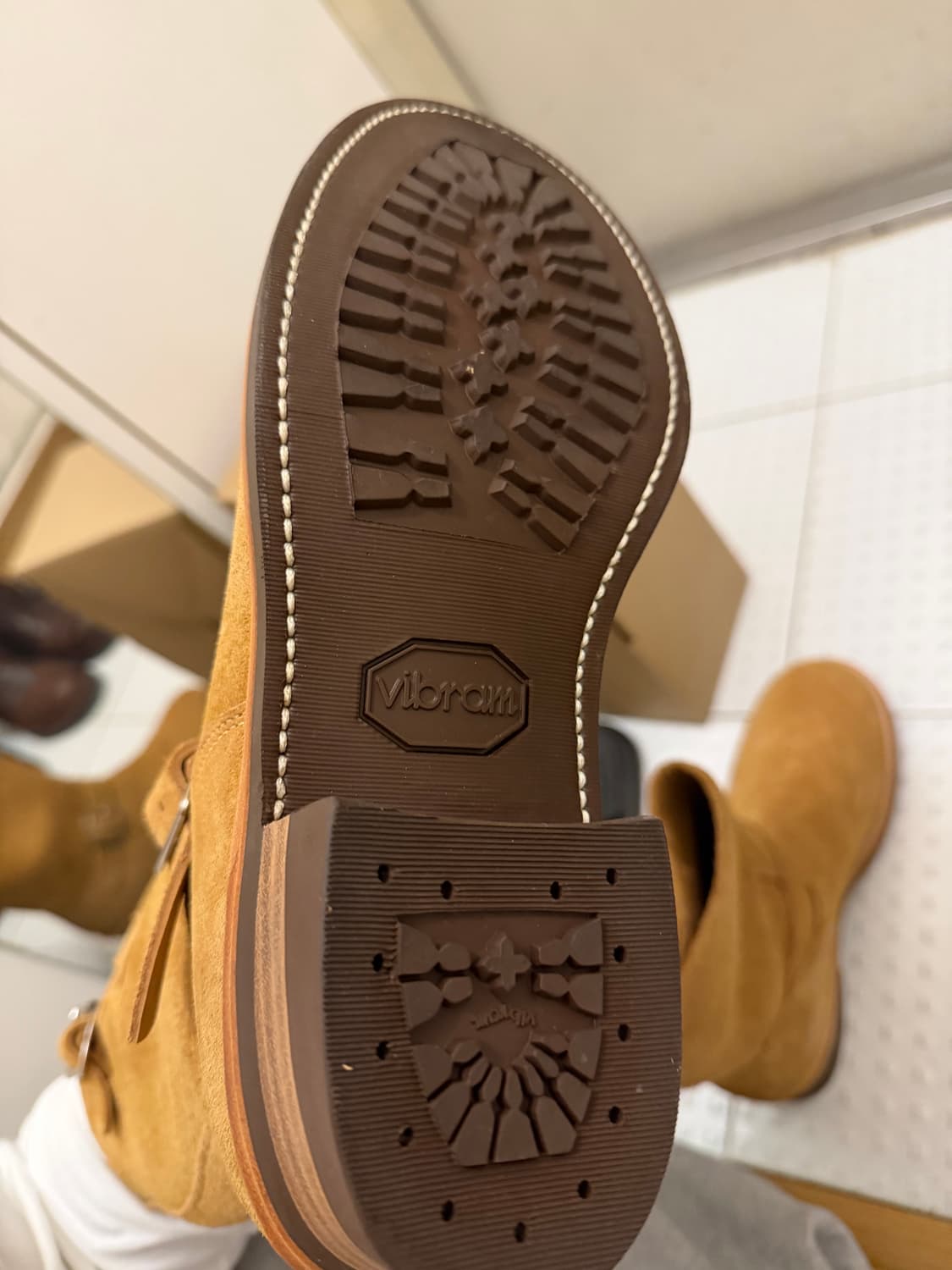 레이 코워크 ray kwok 스웨이드 엔지니어부츠 255-260 레드윙 상품이미지6