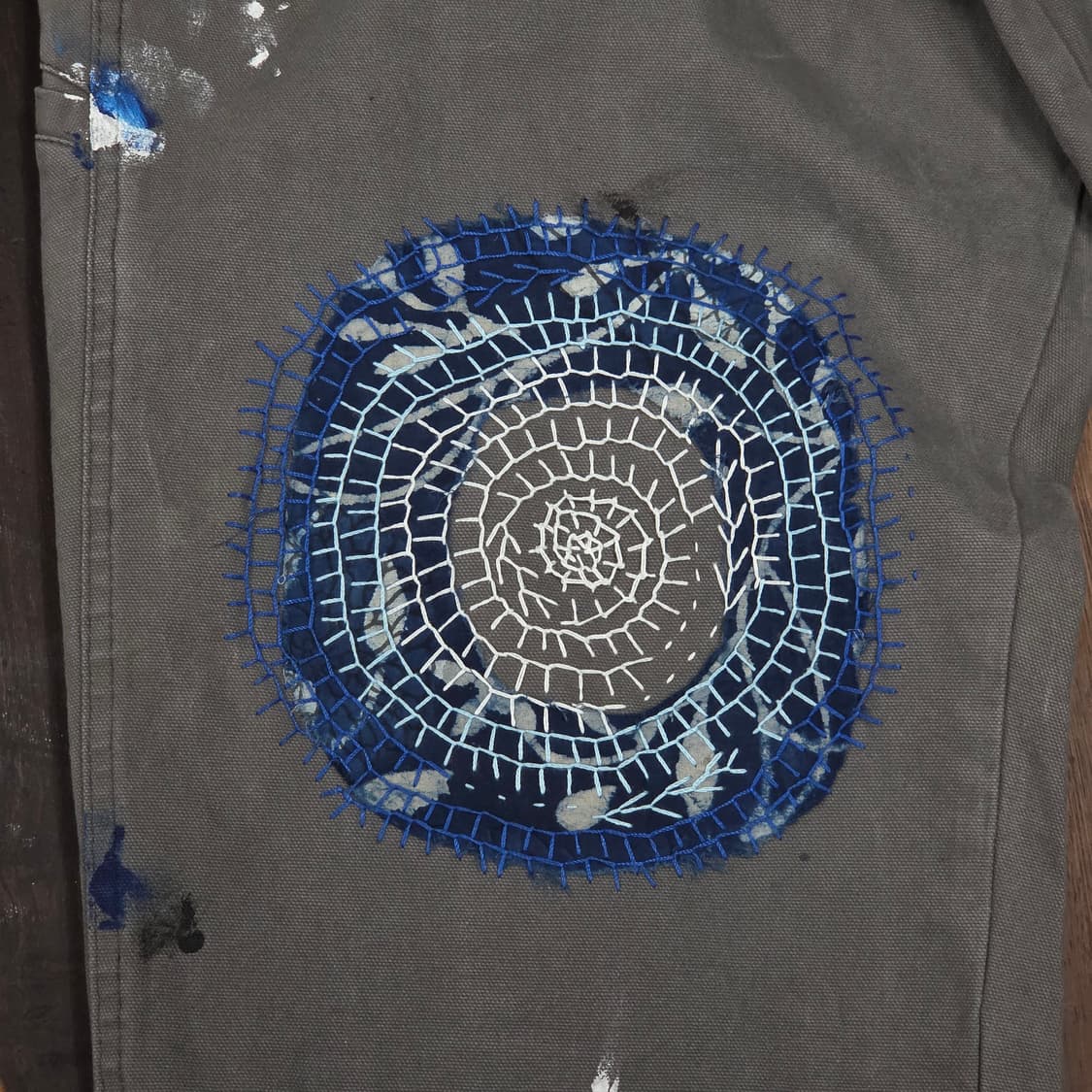 S.O/자수, 패치워크, 핸드페인팅 커스텀 팬츠 상품이미지4