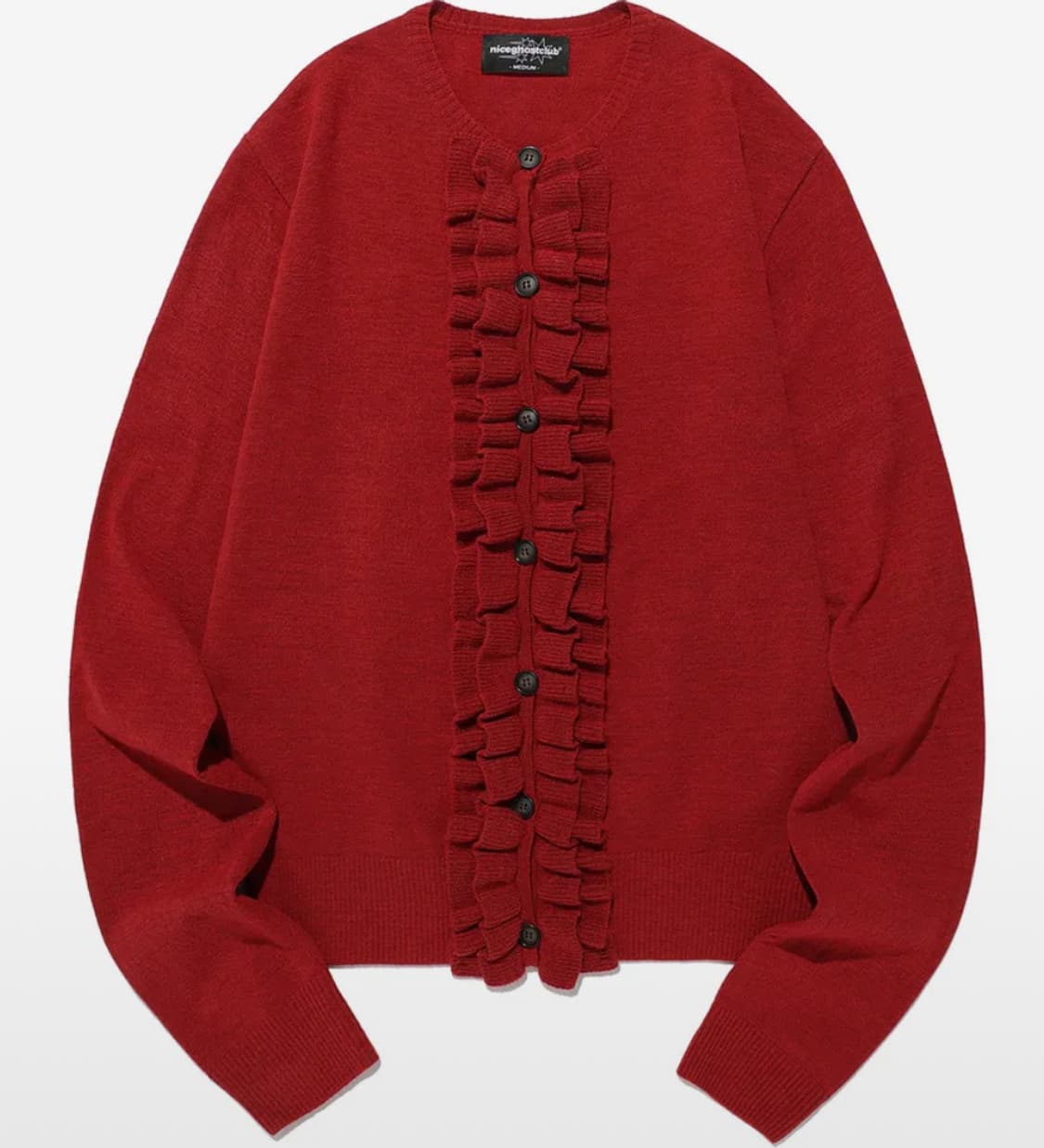 나이스고스트클럽 레드 가디건 상품이미지1
