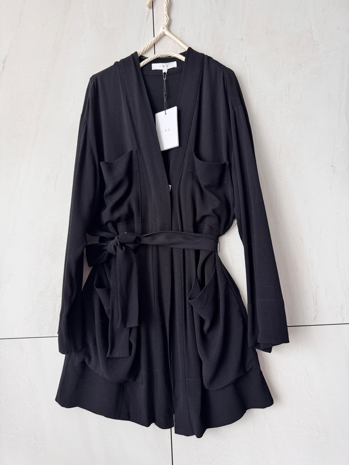 새상품 IRO 모니카 드레이핑 랩 원피스&가디건 34 (44,55사이즈) 상품이미지1
