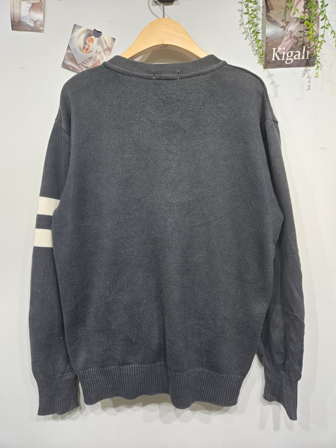 이세이미야케 네이비색상 스트라이프 가디건 상품이미지4