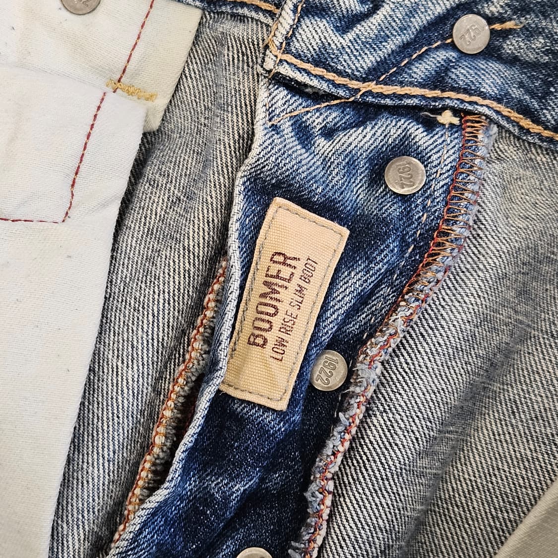 HOLLISTER 홀리스터 데님 부츠컷 연청 데미지 빈티지 36인치 상품이미지4