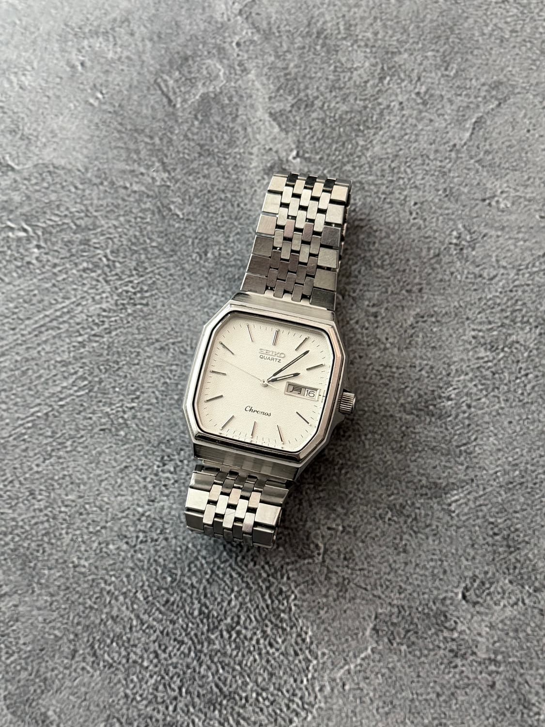 세이코 Seiko Chronos 쿼츠 스퀘어 데이 데이트 상품이미지2