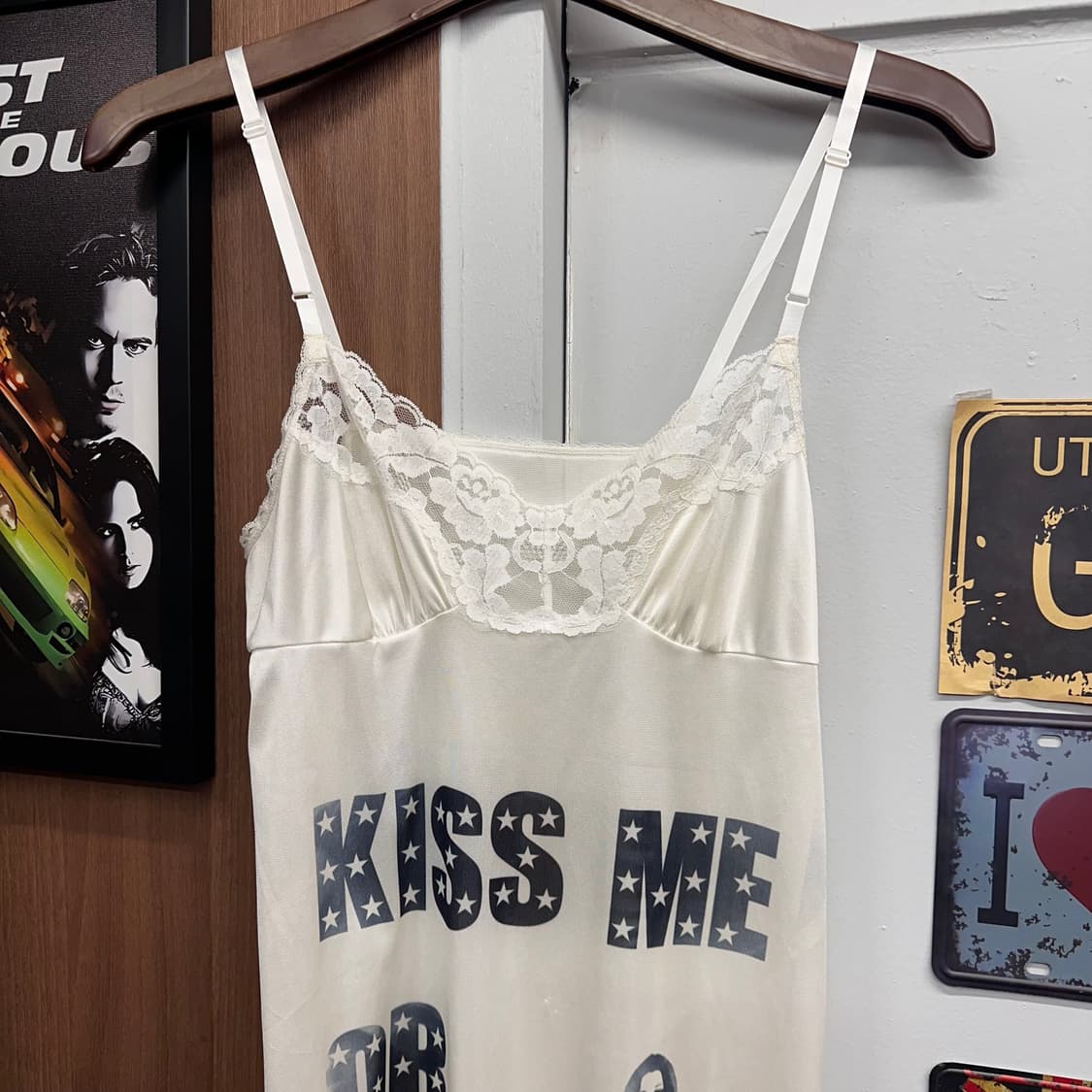Ivory Shimmer Reprint Slip Dress  상품이미지3