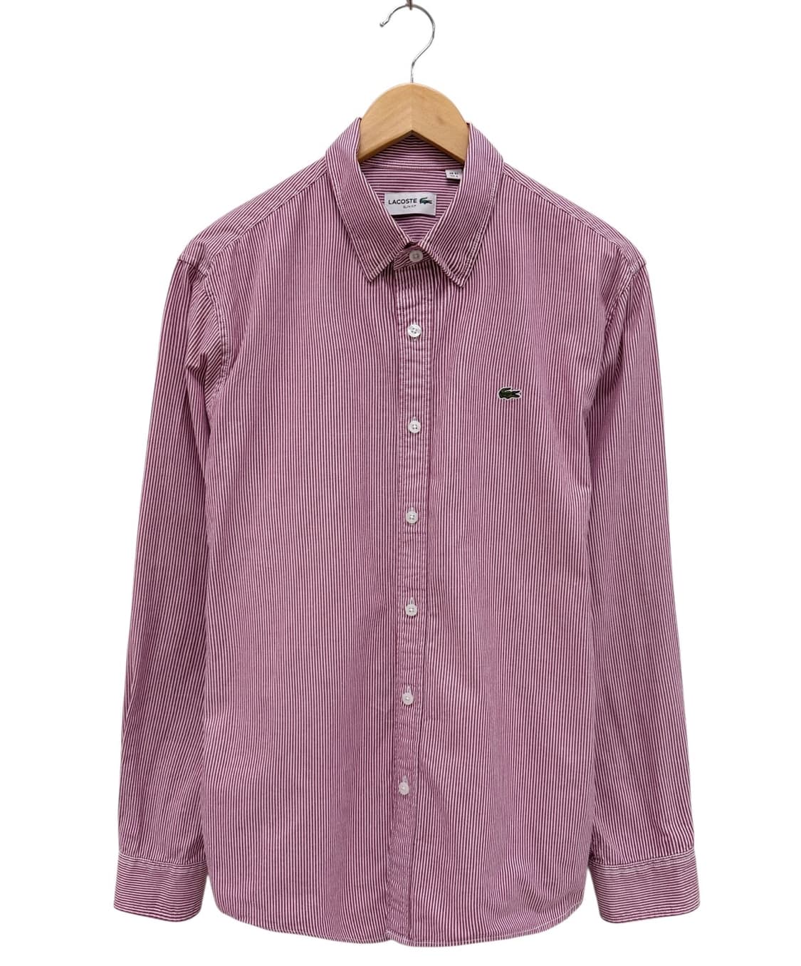 라코스테 줄무늬 셔츠 화이트&버건디 (L) 상품이미지1