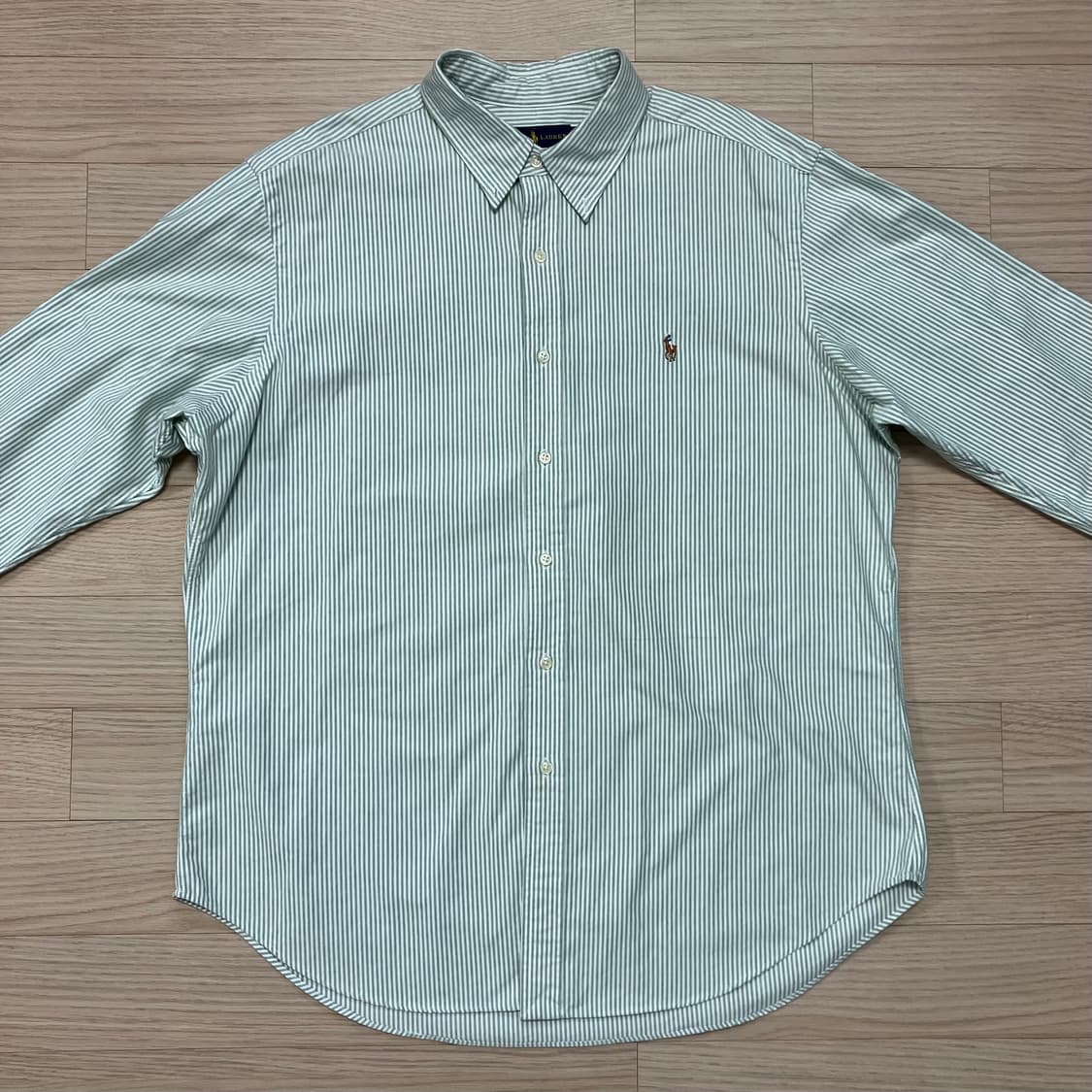 [Polo] 폴로 랄프로렌 스트라이프 셔츠 민트 XL 상품이미지2