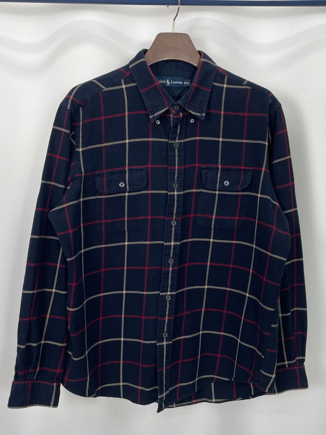 [2XL]폴로 네이비 체크 셔츠CK9768 상품이미지4