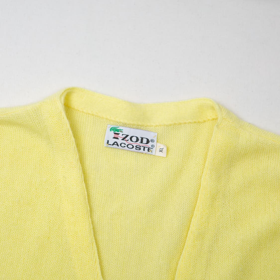 60s IZOD 라코스테 아크릴 가디건 옐로우 상품이미지4
