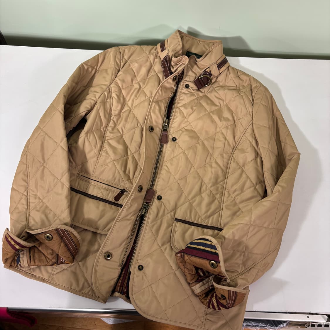 우먼XS-S 폴로 로렌진스 베이지 퀼팅자켓 상품이미지2