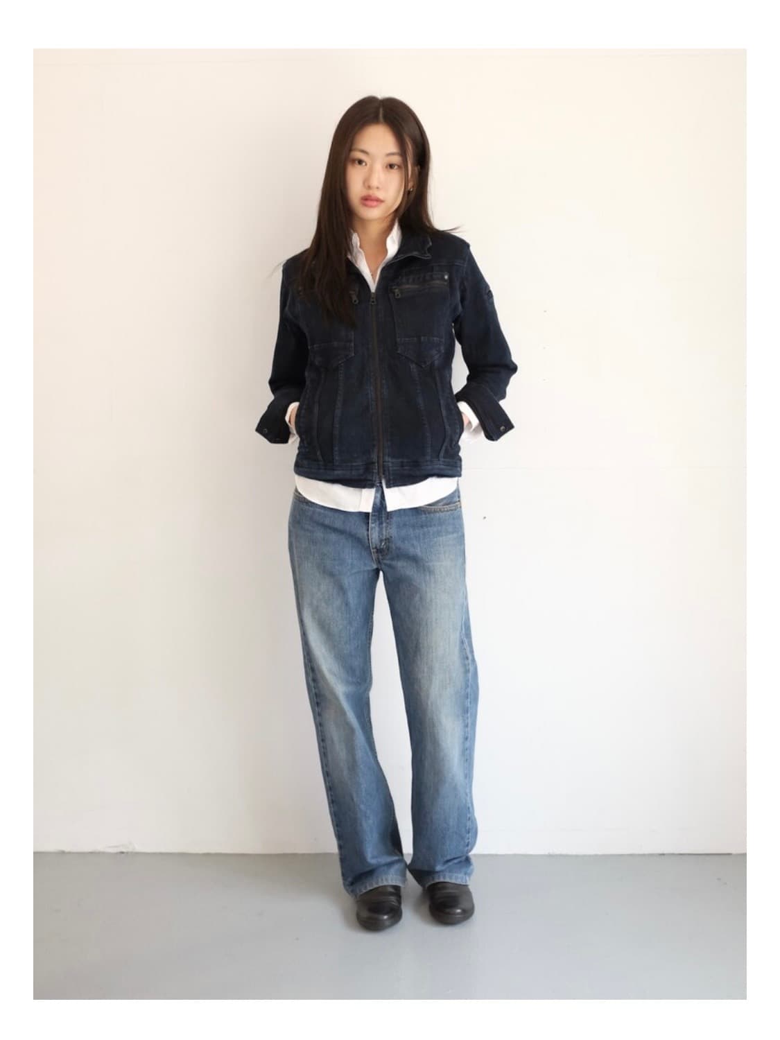 빈티지 네이비 자켓 상품이미지1