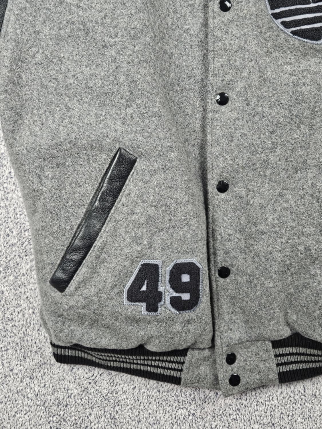 아디다스 바시티 레터맨 가죽 배색 울 자켓 ( S ) / 10086 상품이미지4
