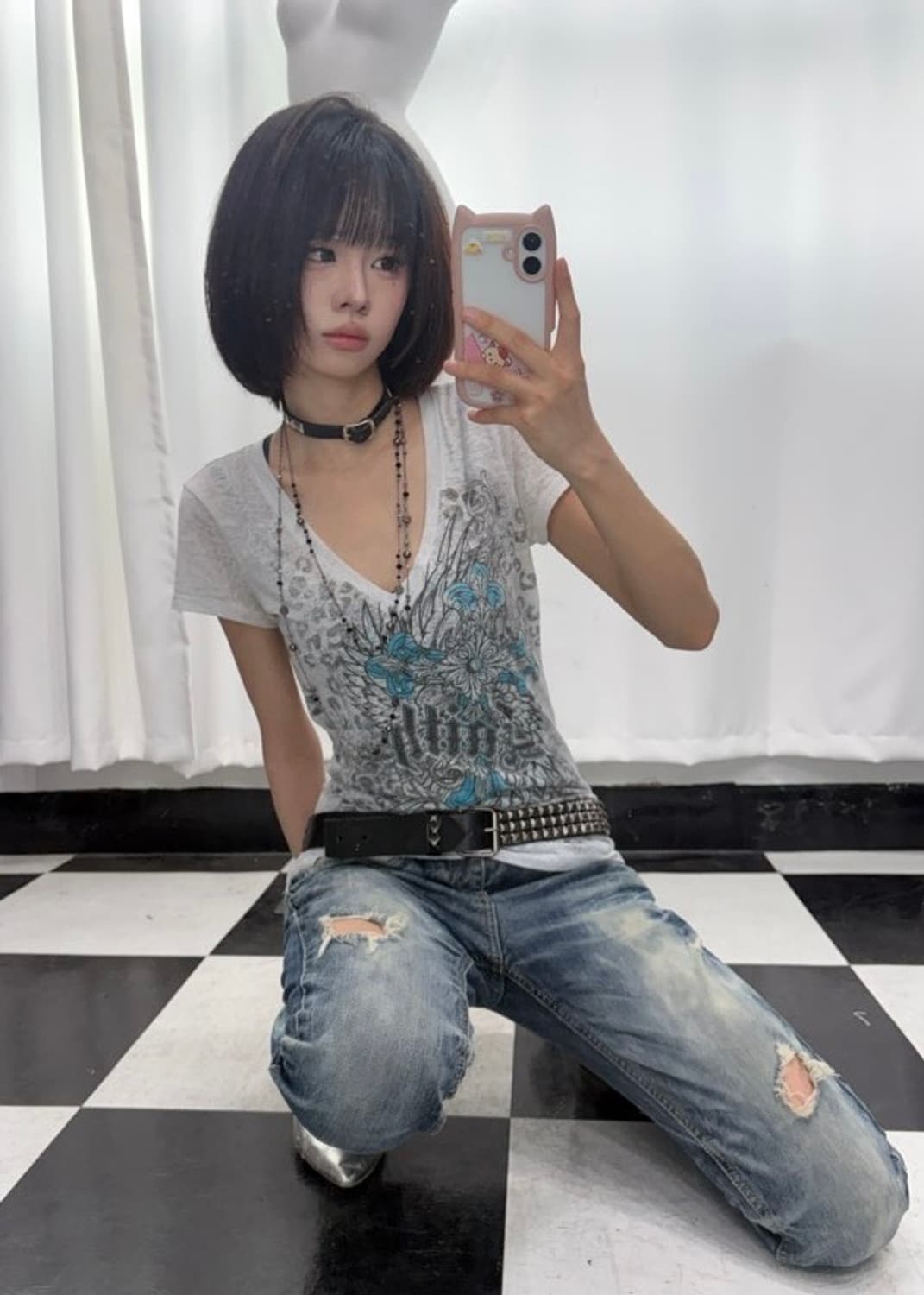 🎸프린팅 화이트 티셔츠🎸 상품이미지3