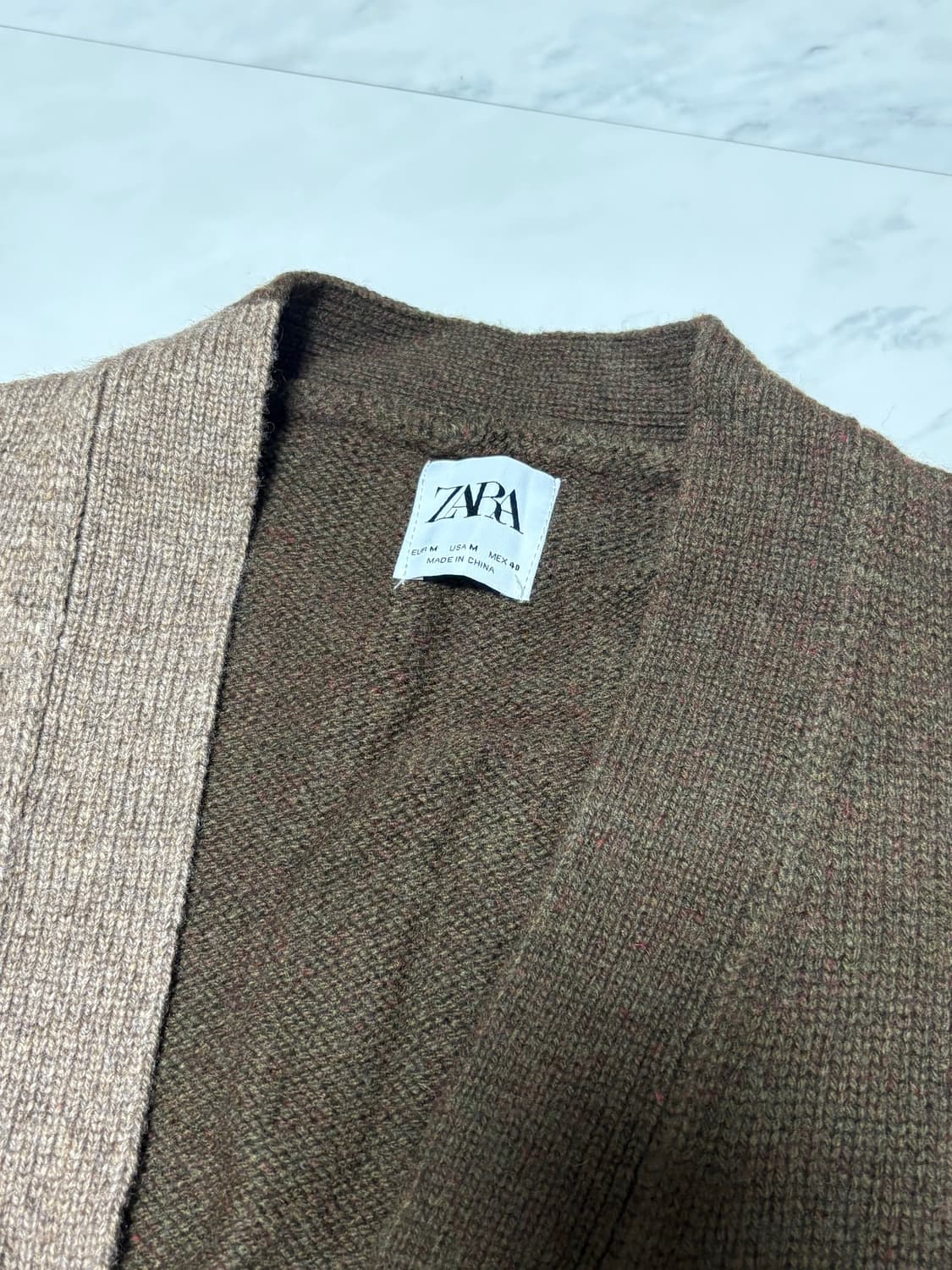 ZARA 배색니트울가디건m 상품이미지3