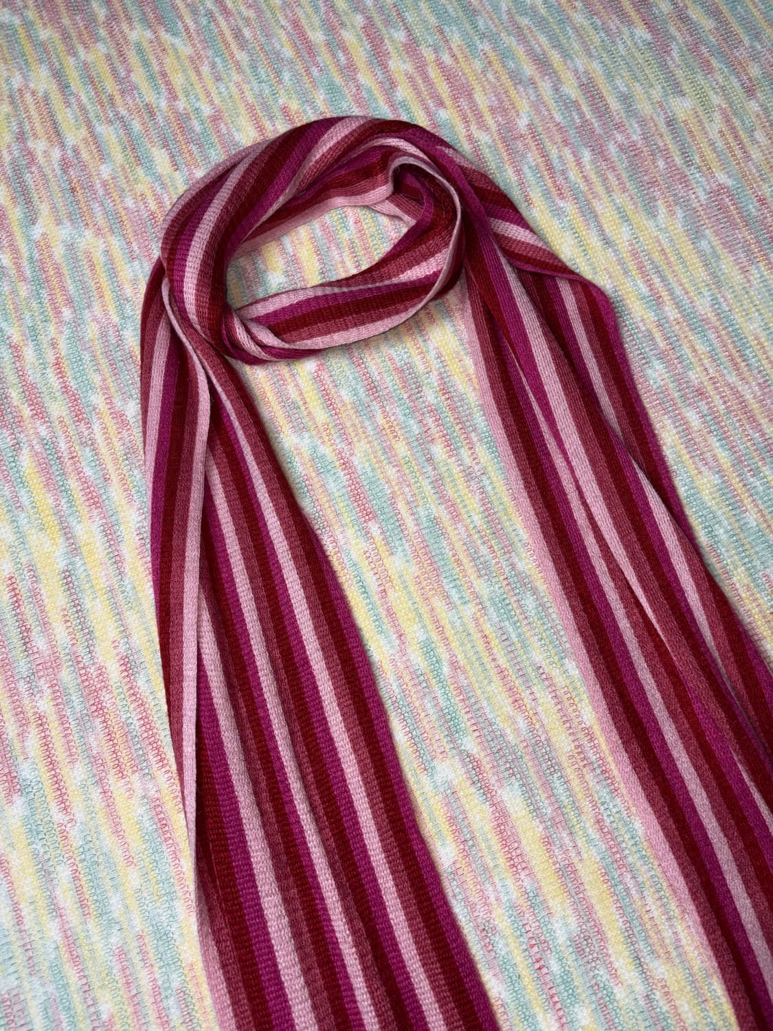 핑크 스트라이프 머플러 상품이미지3