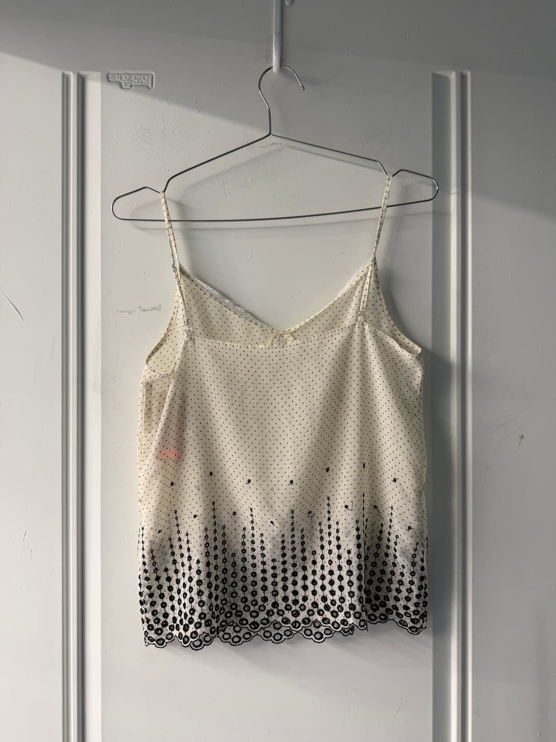 일본빈티지 도트 레이스 슬리브리스 상품이미지8