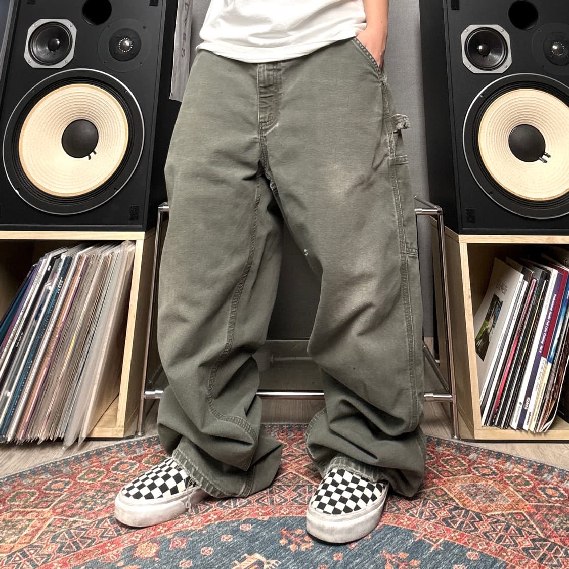 칼하트 가죽탭 b11 mos 싱글니 카펜터팬츠 상품이미지2