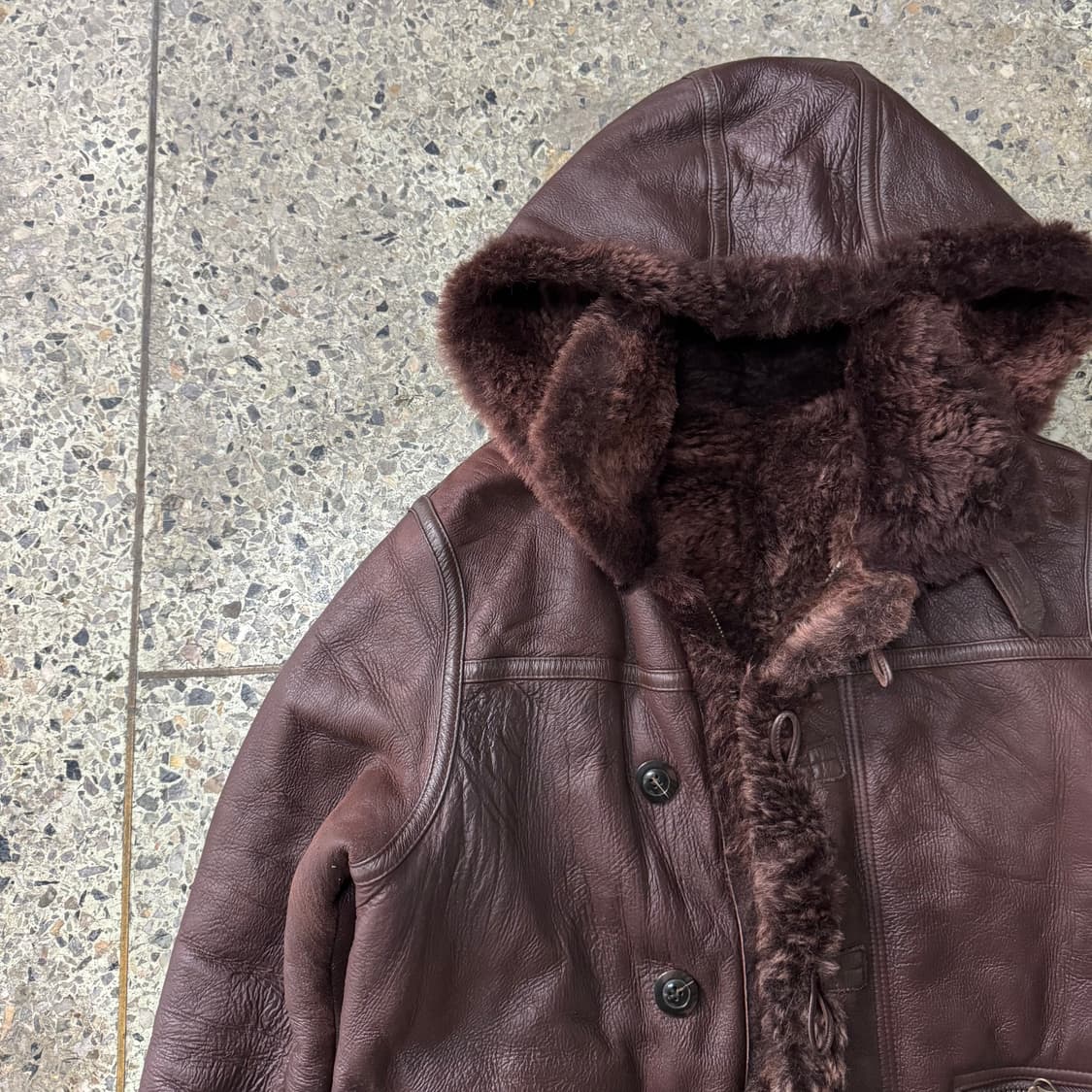 [XL] 빈티지 B7 무스탕 무통 자켓 상품이미지5