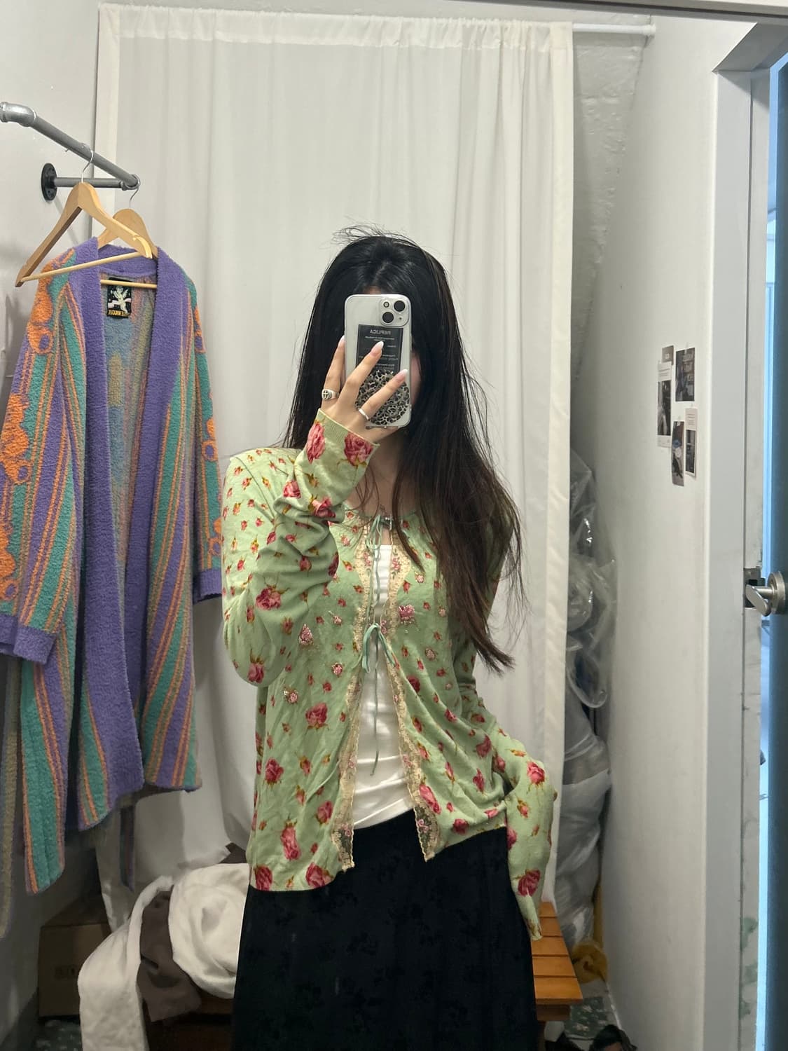 빈티지 가디건 실크100 안나 모리나리 상품이미지1