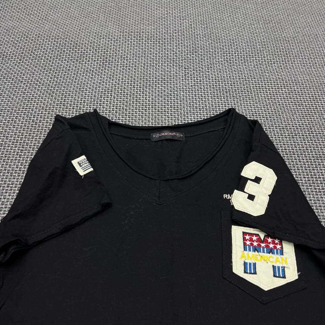 끄레아또레 그런지 블랙 반팔 상품이미지2