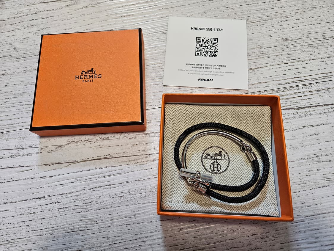 에르메스 글레난 H 링크 아르고 로프메탈 팔찌 블랙 T5 상품이미지1