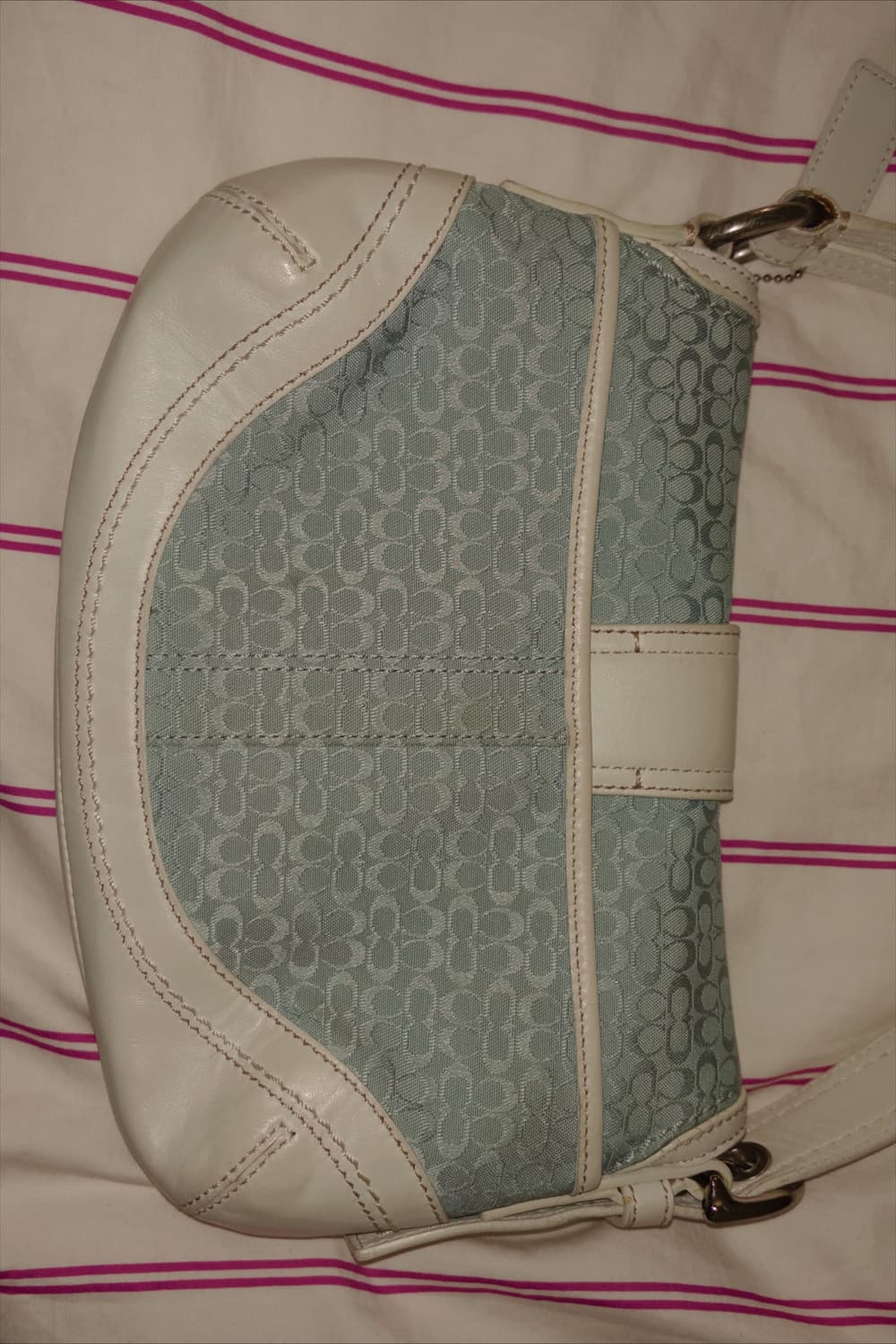 코치 핸드백 스카이블루 상품이미지6