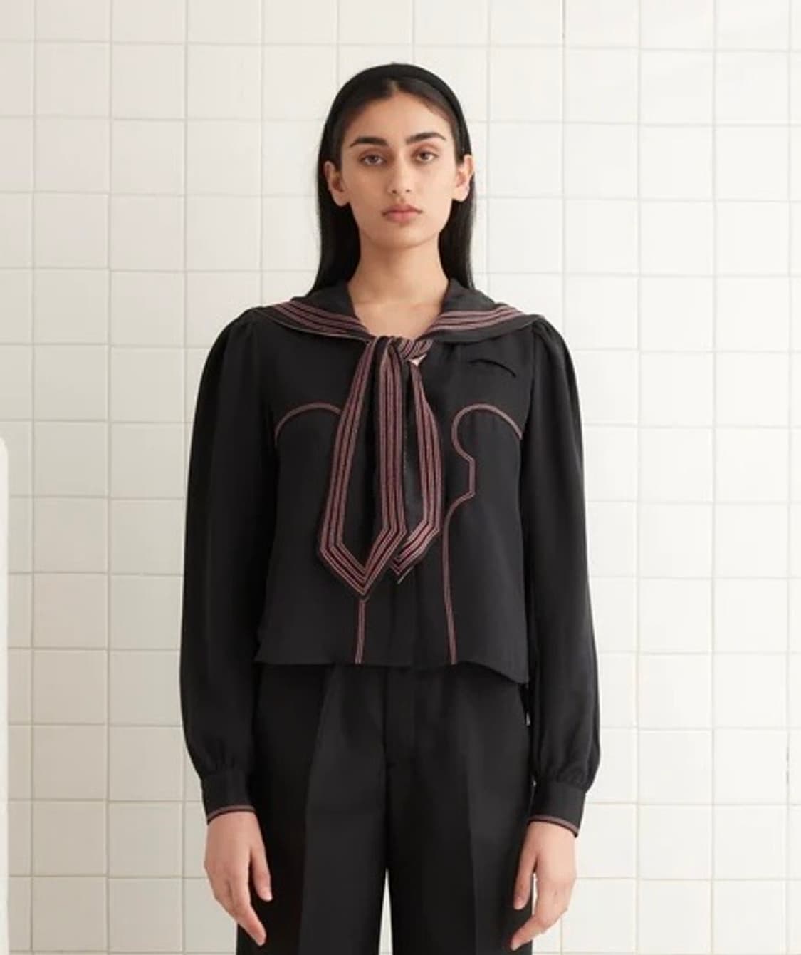 [XS]보디 BODE Seafarer 실크 셔츠/블랙 상품이미지1