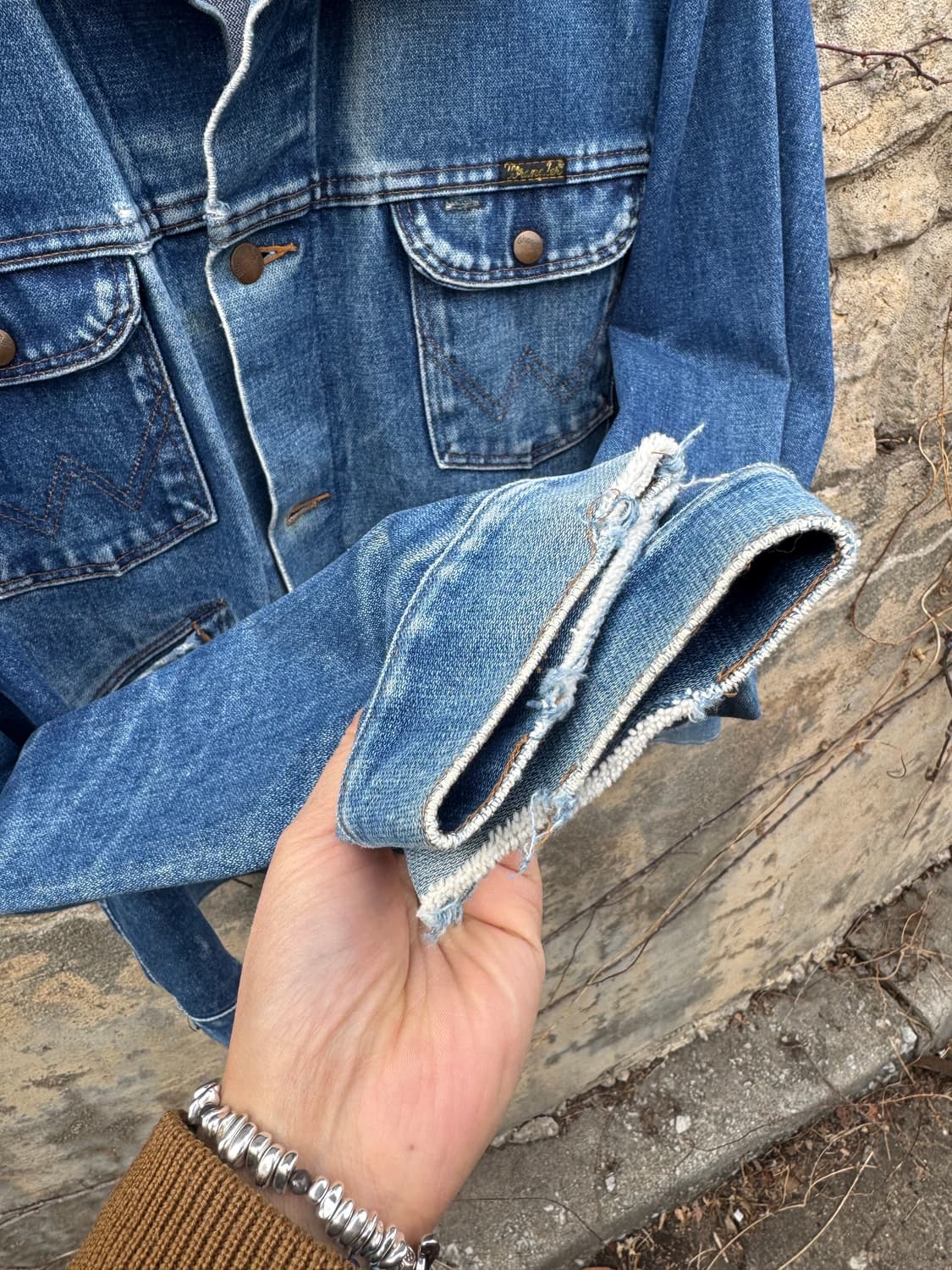 70~80s 랭글러 빈티지 74126nv 웨스턴 데님 트러커 자켓 상품이미지6