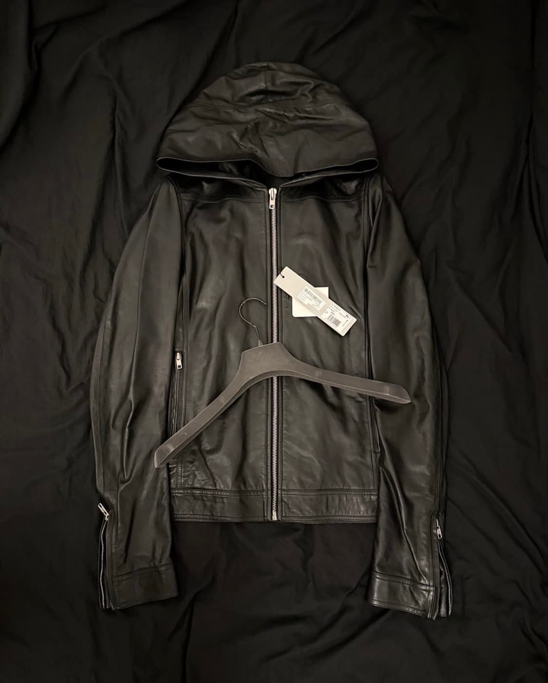 릭 오웬스 13fw 플린스 후드 레더자켓 상품이미지1
