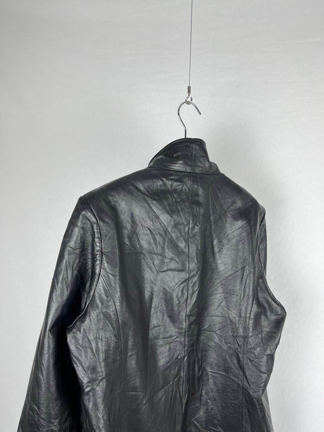 Vintage 양가죽 하이넥 레더자켓 상품이미지6