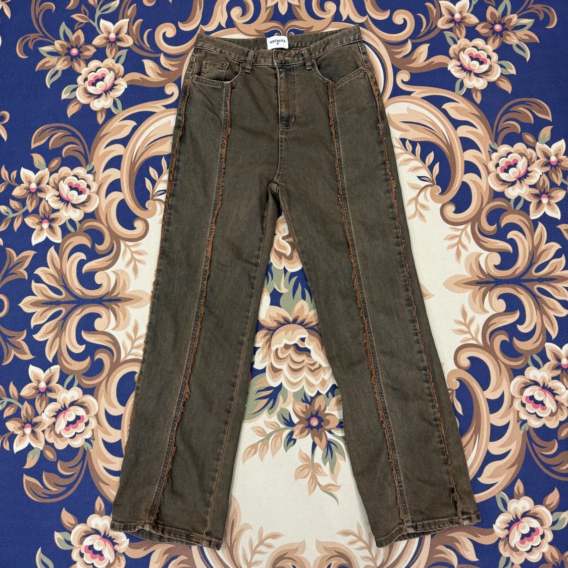 (M)와이낫어스 Whynotsu 녹워싱 데님팬츠 상품이미지1