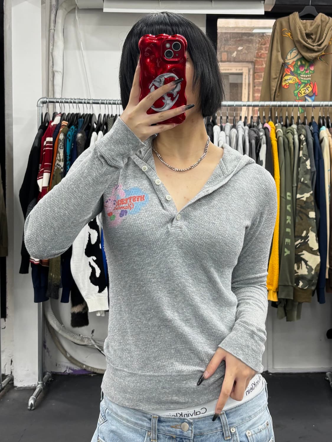 히스테릭 글래머 와플 버튼 후드 상품이미지3