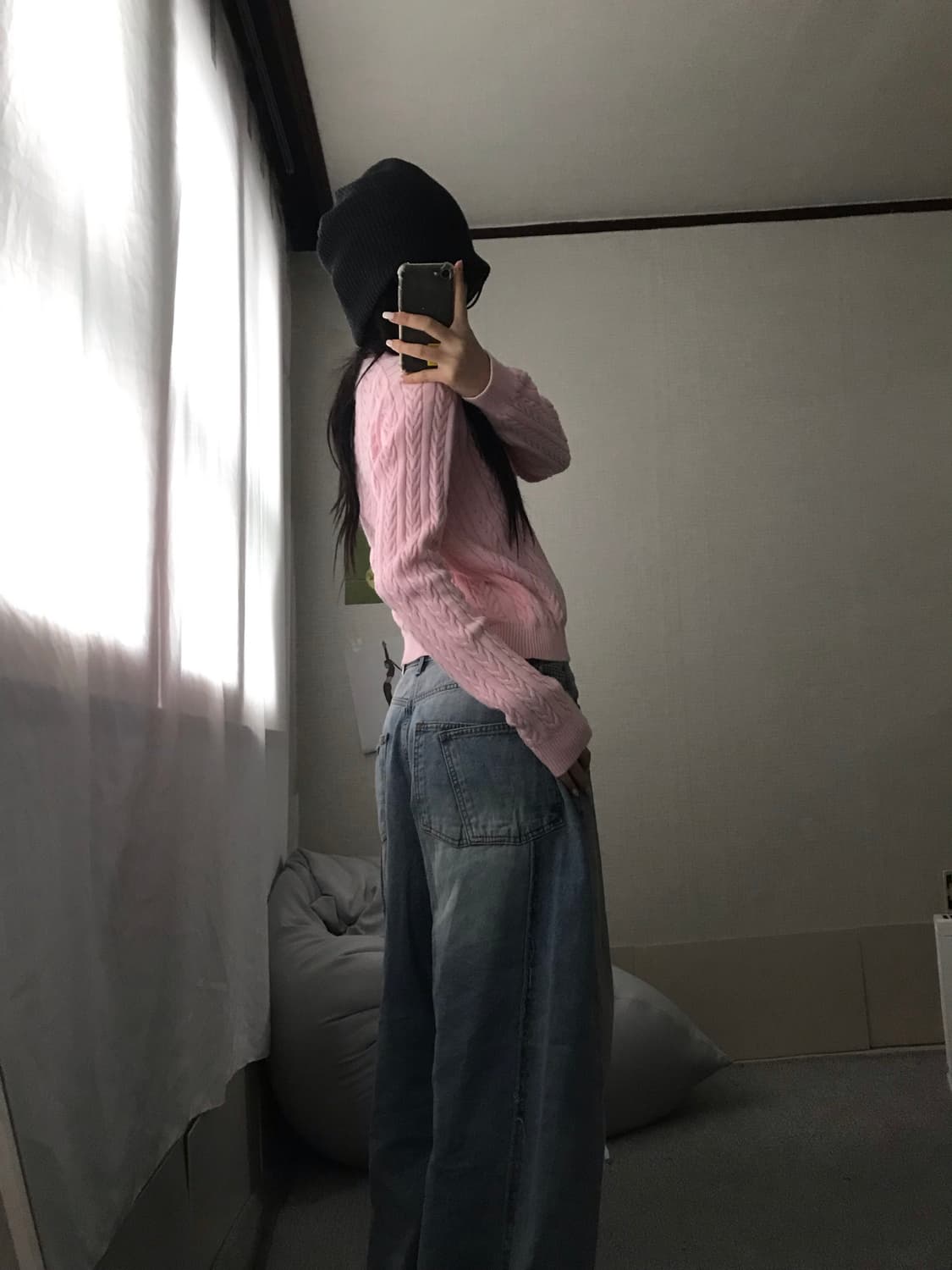 타미힐피거 연핑크 케이블 가디건 상품이미지6