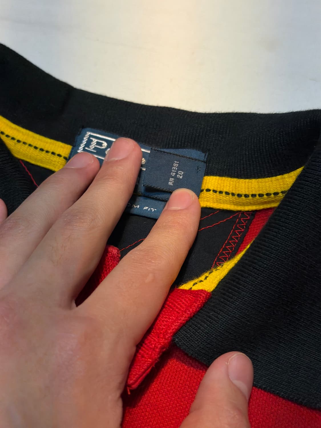 폴로 랄프로렌 빅포니 치프키프 래프팅 카라티 레드 블랙 상품이미지5