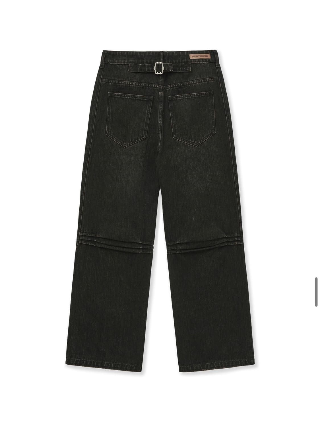 포르테나 CINCH BACK CURVED JEANS-DARK BROWN 상품이미지2