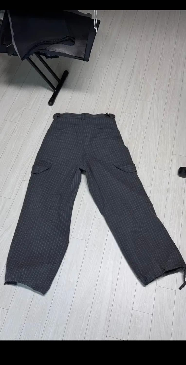 [2] 카미엔 247 올 데이 배기 팬츠 스트라이프 그레이 상품이미지3