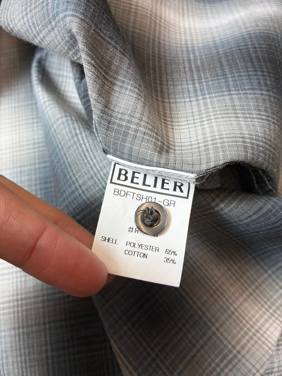 벨리에 BELIER 치코 옴브레 체크 셔츠 PN7712 상품이미지8