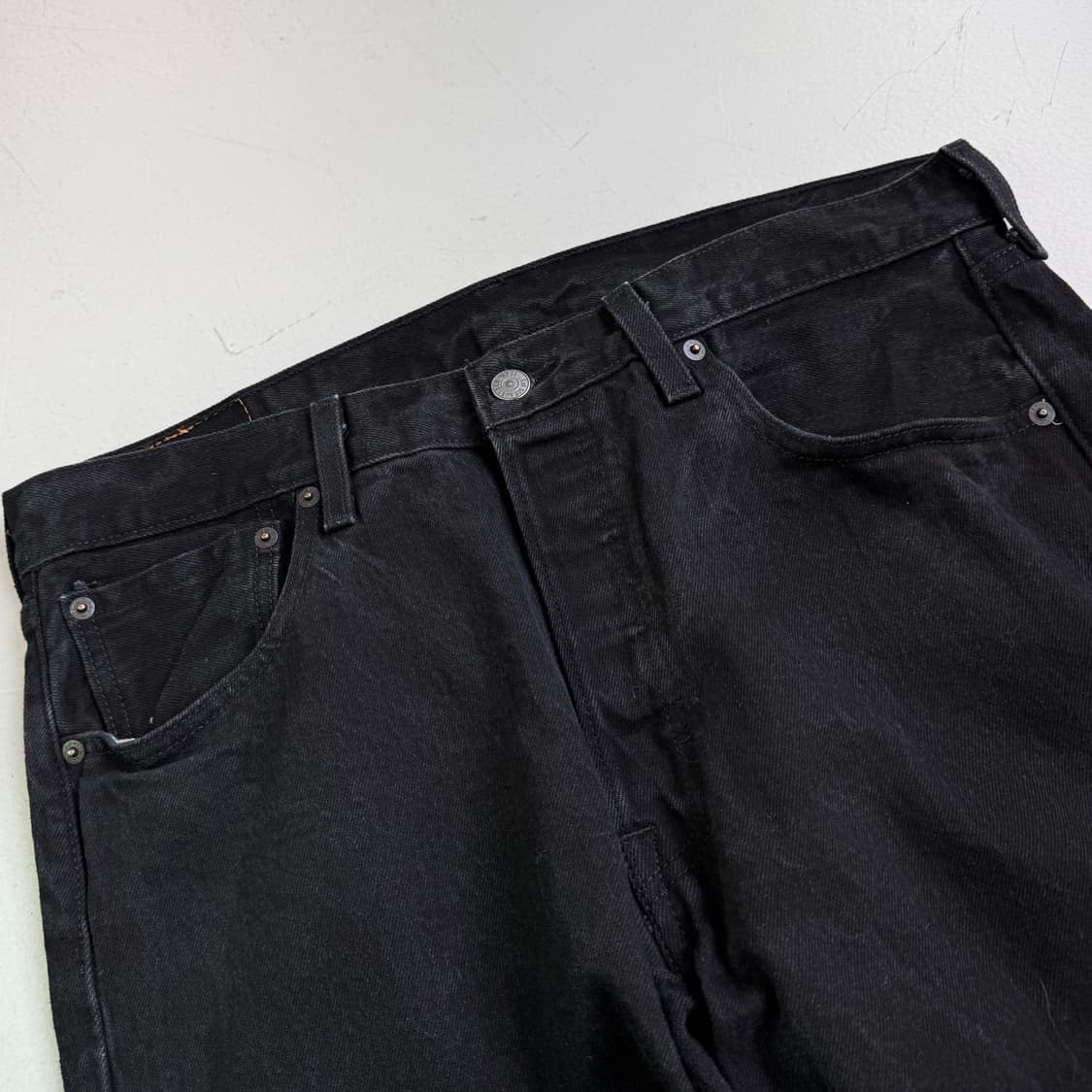 리바이스 501 블랙 워싱 데님팬츠 상품이미지4