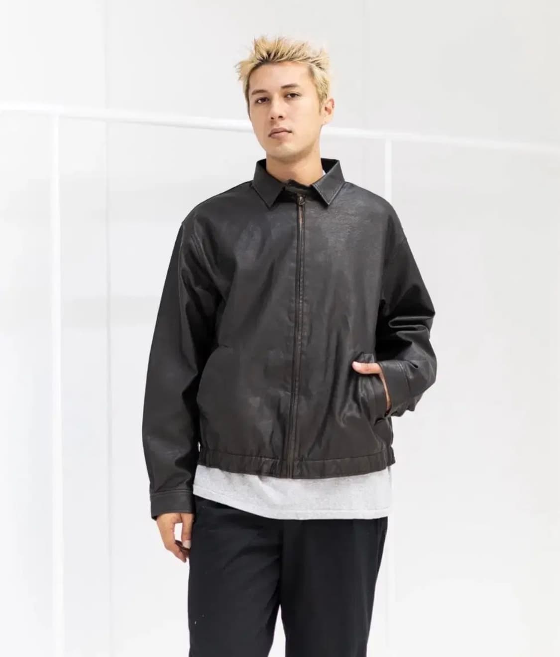 25FW 세단올퍼포즈 빈티지 레더자켓 M새상품 판매 상품이미지8